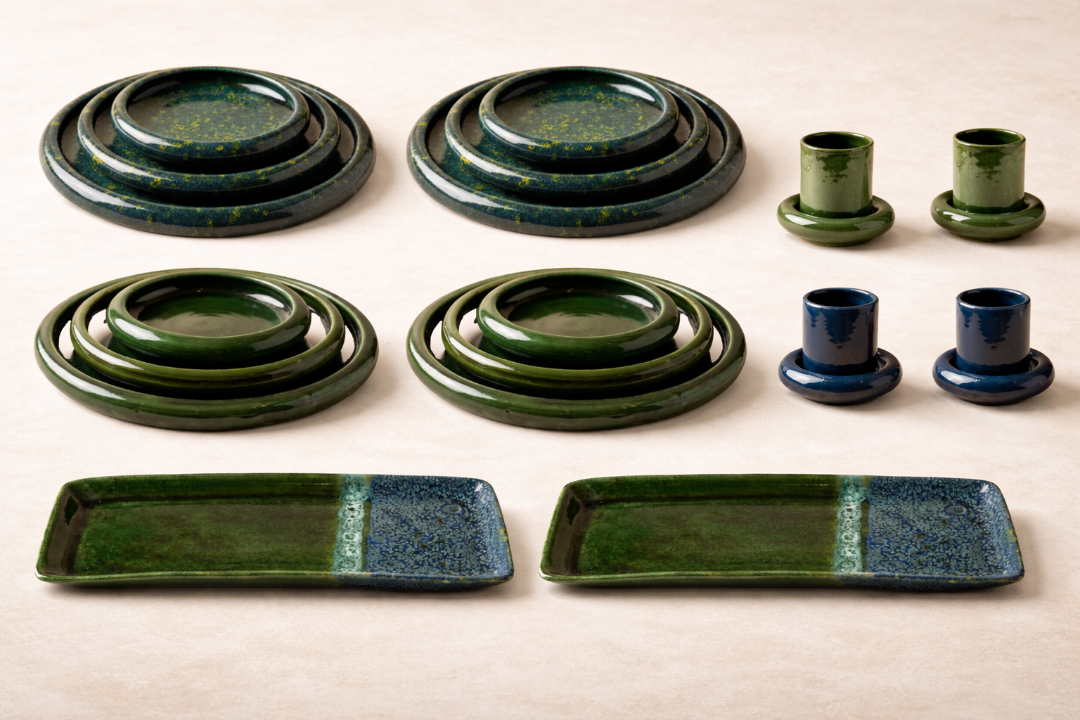 Set éclat botanique pour 4 personnes (18 pièces)