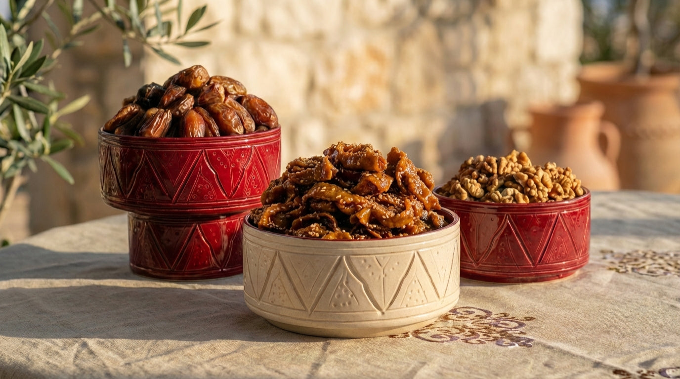 Set de 3 Bols Artisanaux beiges et rouges