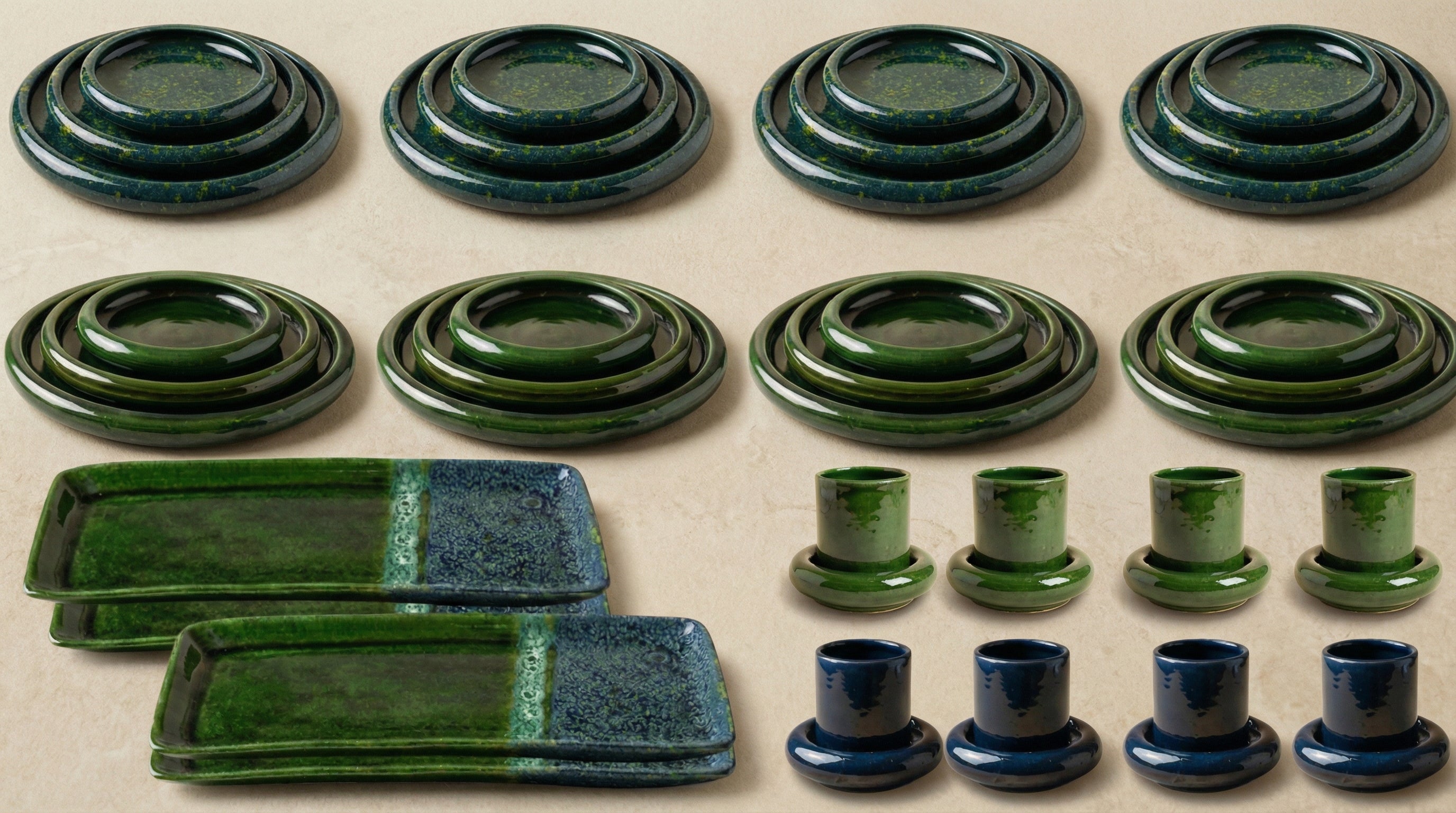 Set éclat botanique pour 6 personnes (36 pièces)